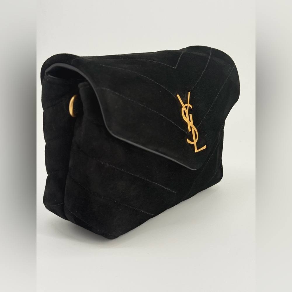Sain Laurent Black Suede Loulou Toy Handbag - Picture 3 of 13